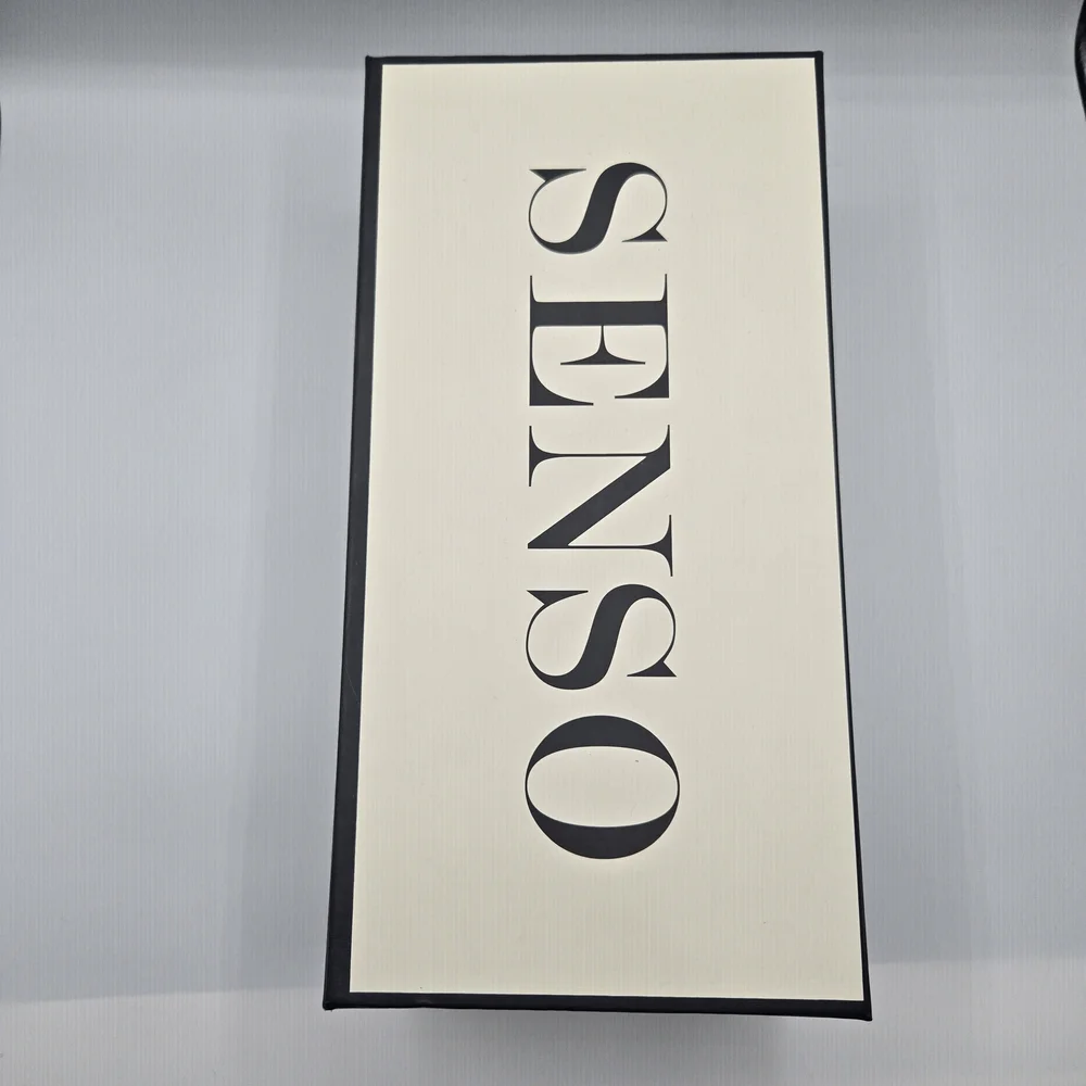 SENSO Wella Black Strappy Sandal Square Toe Minimalist Kitten Heel NIB
